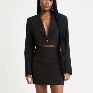 BOA. Cropped Blazer & Tailored Mini Skirt